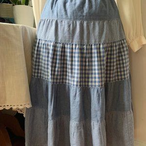Boho skirt vintage tiered